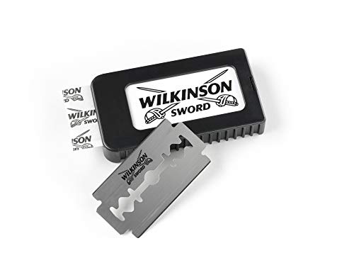 Wilkinson Sword Classic PREMIUM - Recambios de 5 Hojas de Cuchillas de Afeitar para Hombres, Afeitado Clásico Masculino, Doble Filo