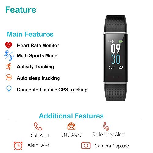 Willful Pulsera Actividad Impermeable IP68 con 14 Modos de Deporte,Pulsera Inteligente con Pulsómetro, Monitor de Calorías, Sueño,Podómetro,Pulsera Deporte para Android y iOS Teléfono móvil (Negro)