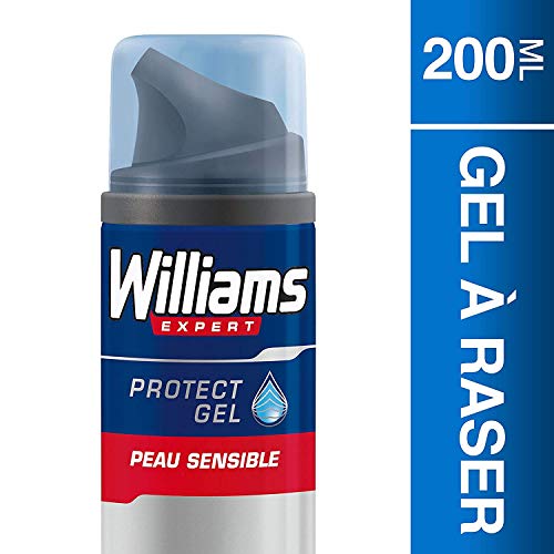 Williams Expert Gel Afeitar Piel Sensible - 3 Paquetes x 200 ml - Total: 600 ml