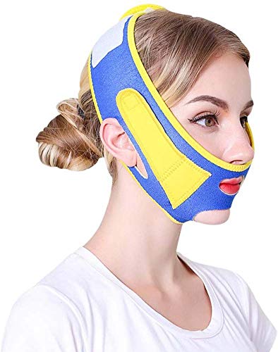 Wjmss Máscara Facial Que Adelgaza V Cara Shaper Ascensor Durmiente Facial Massager Anti Arrugas Reducir Double Chin del Vendaje de la Cara Shaper