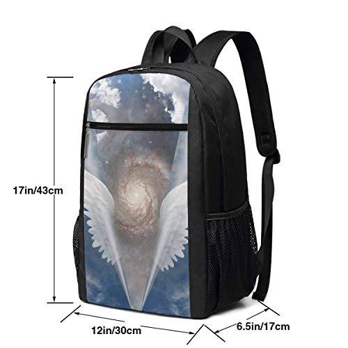 WLQP Angel Wings Pull Apart Mochila Grande para computadora portátil Mochila de Negocios de Viaje Mochila Informal para computadora Escolar de 17 Pulgadas