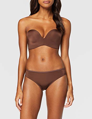 Wonderbra Ultimate Strapless Sujetador sin Tirantes, Marrón (Brun Mocha 0Bp), 90C para Mujer