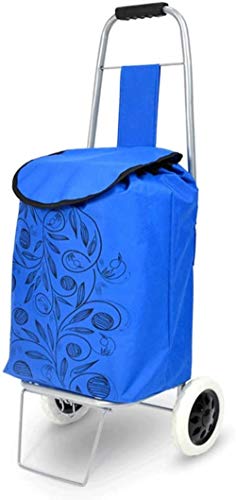 Woodtree Cesta Plegable portátil de Limpieza De Chariot, Viejo, Carrito de la Compra En Embarazada Tripper Azul A +