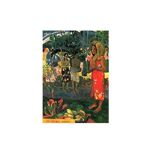 WSTDSM Paul Gauguin Las Mujeres De Tahití Cuadros De Arte De Pared Cuadro Fino para Sala De Estar Decoración del Hogar Lienzo Pintura 24X32 En Sin Marco