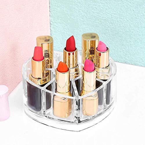 WXF Caja de Almacenamiento Maquillaje, Lápiz Labial Cosméticos Joyería Página Principal Baño Multi Cuadrícula de Maquillaje Organizador Acrílico Caja (Color : B)