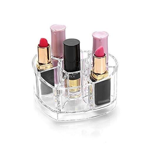 WXF Caja de Almacenamiento Maquillaje, Lápiz Labial Cosméticos Joyería Página Principal Baño Multi Cuadrícula de Maquillaje Organizador Acrílico Caja (Color : B)