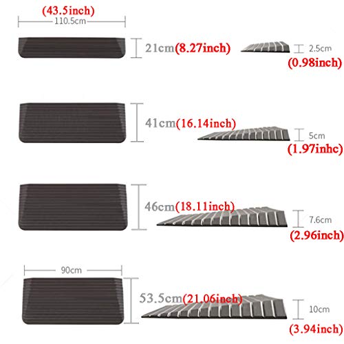 WXJ Rampa de Escalera de 5-10 Cm de Alto Umbral de Goma Natural para Sillas de Ruedas Manuales, Sillas de Ruedas Eléctricas, Scooters, Carros, Scooter de Carga 1000KG