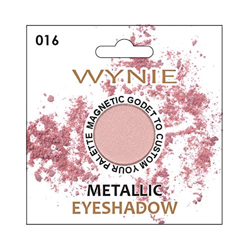 WYNIE Sombras de Ojos en Godet Individuales Metallic Acabado Metálico Brillante Shimmer Maquillaje Profesional tono (016)