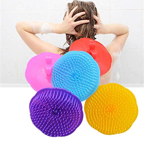 XCVB Cepillo Masajeador de Masaje de Cabello para Lavar el Cuerpo Peine Envío Directo Champú Cepillo de Masaje Champú de Silicona Cepillo para el Cuero Cabelludo Ducha, Morado