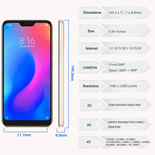 Xiaomi Mi A2 Lite 32GB 3GB RAM Dual SIM Gold - EU