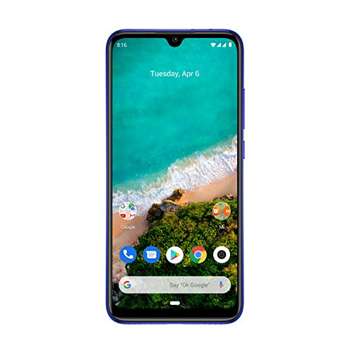 Xiaomi Mi A3 – Android One, AMOLED de 6,088" (Cámara Frontal de 32 MP, Trasera de 48 + 8 + 2 MP，4030 mAh, Jack de 3,5 mm, Qualcomm Snapdragon 665 2,0 GHz, 4 + 64 GB) Color Azulón [Versión española]