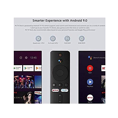 Xiaomi Mi TV Stick Full HD HDR HDMI Quad-Core DDR4 Bluetooth WiFi Dolby DTS HD Decodificación Dual Asistente de Google Netflix Android TV 9.0 [Versión Global]