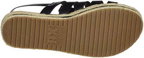 XTI 046729, Sandalias con Plataforma Plana para Mujer, Negro (Black), 40 EU