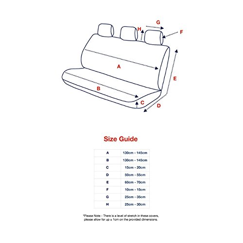 XtremeAuto® - Fundas clásicas para asientos de coche, fundas frontales y traseras con reposacabezas