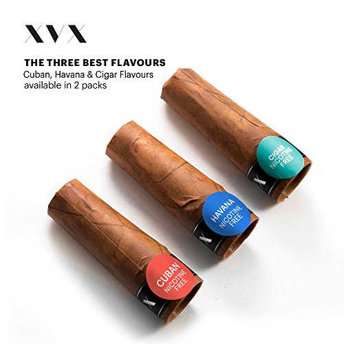 XVX CIGAR Cigarrillos electrónicos Recargable Incluye cartuchos de sabor precargados Cigarro Cubano Habano 900 bocadas Cargador USB y cambio de sabor Cigarrillo Shisha Sin Nicotina