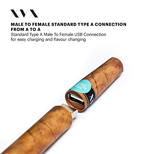 XVX CIGAR Cigarrillos electrónicos Recargable Incluye cartuchos de sabor precargados Cigarro Cubano Habano 900 bocadas Cargador USB y cambio de sabor Cigarrillo Shisha Sin Nicotina