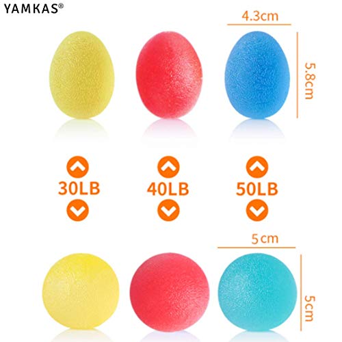 Yamkas Pelota Antiestres | Bola Anti Estres Adultos | Pelotas, Bolas Rehabilitacion | Stress Ball para Ejercicio Mano y Dedos