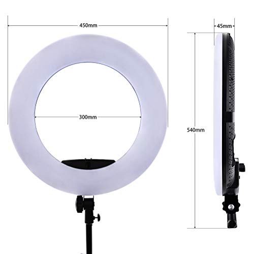 Yeah-hhi 18" LED Ring Leuchte-Kit - luminosidad ajustable ajuste el color de luz para Professional Photography Studio Video