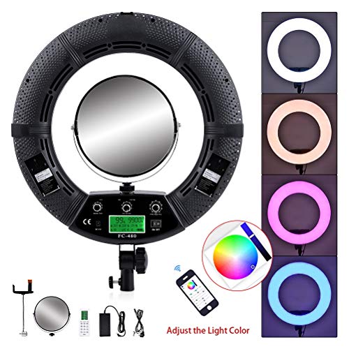 Yeah-hhi 18" LED Ring Leuchte-Kit - luminosidad ajustable ajuste el color de luz para Professional Photography Studio Video