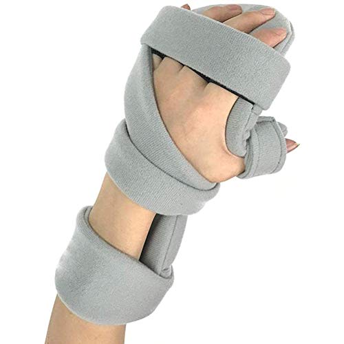 Yiyu Stroke ortesis - Funcional de Reposo for Mano férula diapasón de muñeca de la Mano Festivales Fractura de Dedo corsé Equipo de Entrenamiento de rehabilitación Inicio En Mejorar x (Color : Gray)