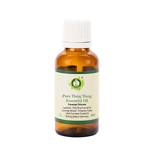 Ylang Ylang Aceite Esencial | Cananga odorata | Para difusor | Para pelo | 100% natural puro | Vapor destiló | Grado Terapéutico | Ylang Ylang Essential Oil | 15ml | 0.507oz By R V Essential