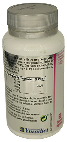 Ynsadiet Zinc + Silicio Orgánico - 60 Cápsulas