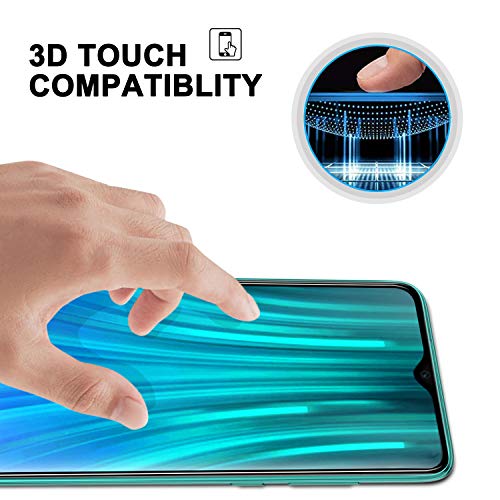 Yocktec Cristal Templado para Xiaomi Redmi Note 8 Pro, [Dureza 9H] [Cobertura Completa] [HD Clear] Vidrio Templado Protector Pantalla para Smartphone Xiaomi Redmi Note 8 Pro (2 Paquetes)