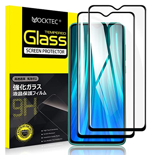 Yocktec Cristal Templado para Xiaomi Redmi Note 8 Pro, [Dureza 9H] [Cobertura Completa] [HD Clear] Vidrio Templado Protector Pantalla para Smartphone Xiaomi Redmi Note 8 Pro (2 Paquetes)