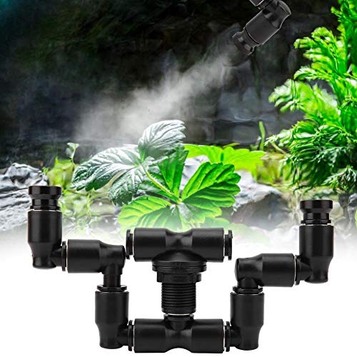 YOUTHINK Reptiles Boquillas de Terrario, 2 Cabezas Terrario Niebla Rociador Rociador de Niebla Rociador de Acuario Ajustable de 360 ° Sistema de Enfriamiento para Reptiles Anfibios Plantas Fores