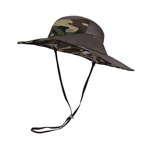 YUFUMAO Regalo para El Dia del Padre Gorra De Pescador De Camuflaje Cosida Sombra De Pescador De Verano De Kiwi Sombrilla De Camuflaje De Verano Al Aire Libre