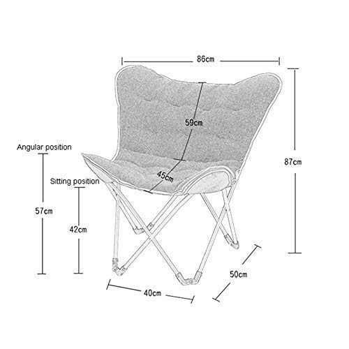 YUMUO Sillas Plegables Silla Butterfly, Silla de jardín, Silla Moon, Chaise Longue Exterior