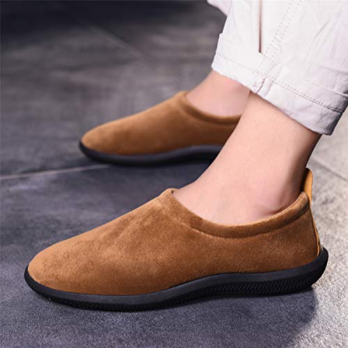 Zapatillas de Invierno Mujer Hombre Pantuflas de algodón con Memoria Zapatillas de Estar Al Aire Libre Forro cálido Pantuflas Mocasín Estilo	40 EU	Marrón