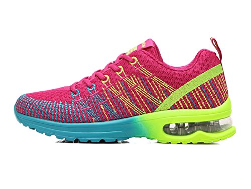 Zapatos de Running Para Mujer Zapatillas Deportivo Outdoor Calzado Asfalto Sneakers Rojo 38