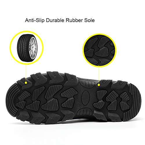 Zapatos de Seguridad para Hombre Transpirable Ligeras con Puntera de Acero Zapatillas de Seguridad Trabajo, Calzado de Industrial y Deportiva 43