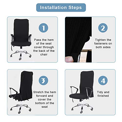 Zerodis - Asiento para ordenador en tallas L/M/S extraíble, lavable, para decoración de oficina