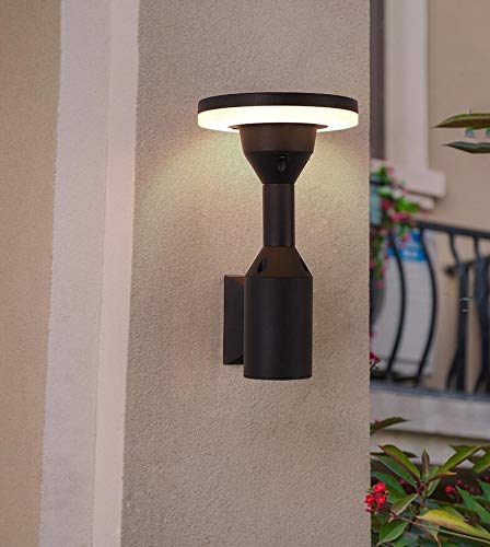 ZGGYA Soporte moderno al aire libre a prueba de polvo impermeable de la luz Lámpara de pared de modernas luces de la pared simple LED luces de puerta de pasillo Lámpara de pared exterior Escaleras ala