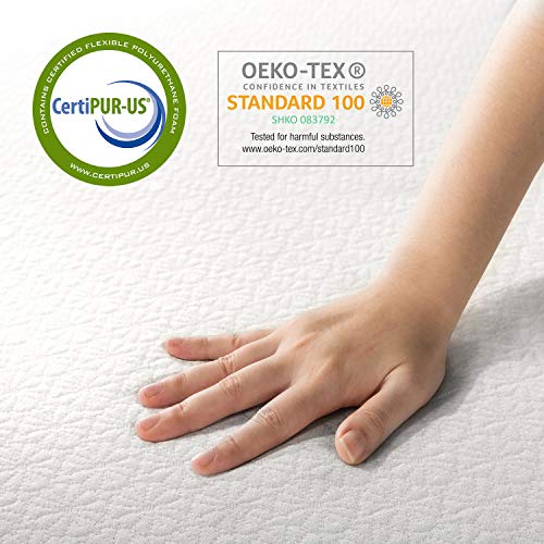 Zinus Colchón de Espuma viscoelástica con efecto memoria y capa Green Tea de 135x190x25cm, Certificación OEKO-TEX®