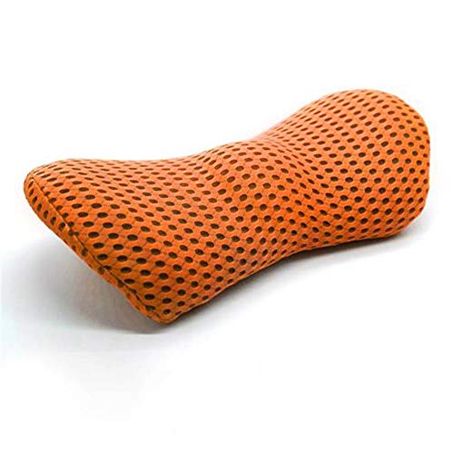 ZRH Almohada de Soporte Lumbar, cojín de automóvil en Forma de ala, Alivia el Dolor de Cintura, Espuma de Memoria de Rebote Lento, diseño ergonómico Orange