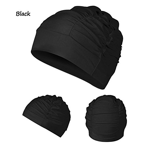 ZUMUii Butterme Señoras Chicas Plisado Tela de Paño Suave Sombrero de Natación/Cap/Turbante Gorro de Baño Hermoso Sombrero para Rastas Pelo Largo Verano/Mar/Piscina Juego de Diversión