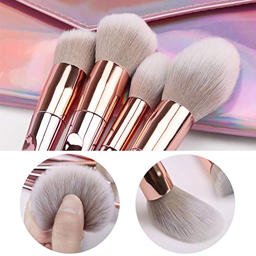 ZX-SHOP Brochas de Maquillaje, 10pcs Maquillaje Profesional Pinceles Maquillaje de Ojos, Rubor, Contorno, Corrector, Pinceles Cosméticos, Pincel Cosmético Profesional