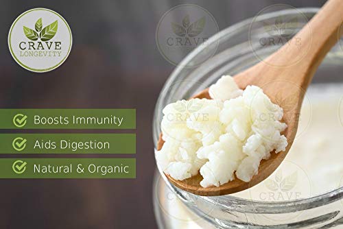 10g Granos de leche kéfir orgánicos. Cultivo de iniciación de calidad premium fabricado con leche orgánica fresca, OGM, libre de aditivos para hacer leche kéfir casera de probióticos.