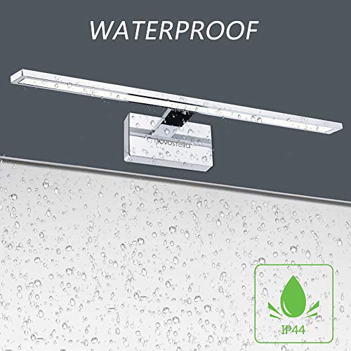 10W Lámpara Luz Espejo Baño LED 800lm, 400x125x95mm Aluminio LED Blanco Frío 6000K Impermeable IP44 AC220-240V