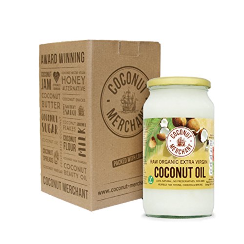 1L x2 Aceite de coco orgánico Coconut Merchant | Aceite Virgen Extra, Crudo, prensado en frío, sin refinar |Producido de forma ética, Vegano, Dieta Keto y 100% Natural |Para el pelo, la piel y Cocina