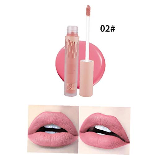 1pack Barra De Labios Mate Set 4 Colores a Prueba De Agua Y Dura Más Tiempo Líquido Barras De Labios Antiadherente Copa Brillo De Labios Hidratante Atractivo Barra De Labios De Artículos De Tocador