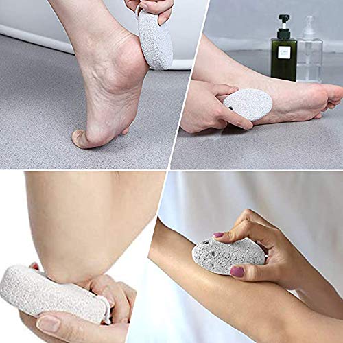 1Piezas de Piedra Pómez Natural para Pies+1Piezas de Lima de Acero Inoxidable,Exfoliante de Primera Calidad y Lima de Pies para Eliminar la Piel Muerta,Cuidado de Pies y Pedicura Herramientas