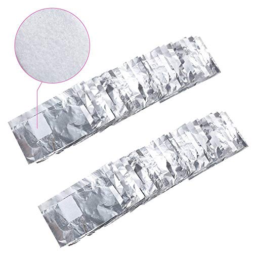 200 Pcs Quitaesmalte de Papel de Aluminio,Herramienta de Limpieza para Remover el Gel de Uñas Acrílico Nail,Removedor de Uñas de Gel