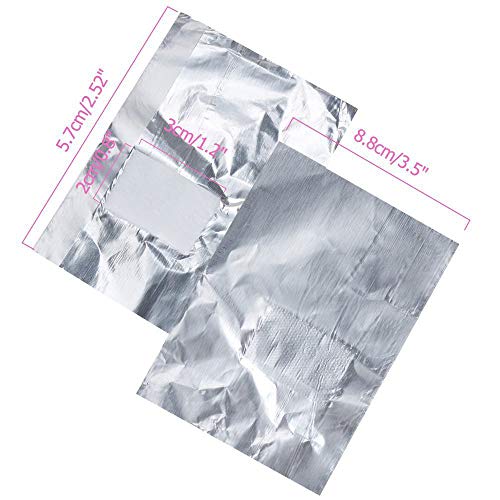 200 Pcs Quitaesmalte de Papel de Aluminio,Herramienta de Limpieza para Remover el Gel de Uñas Acrílico Nail,Removedor de Uñas de Gel