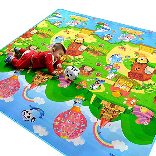 200X180CM Alfombra Infantil Bebés de Suelo Actividad interesante Farm