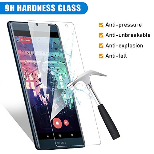 [3 Pack] Amonke Protector Pantalla para Sony Xperia XZ2 Cristal Vidrio Templado, Plana pero Incompleta Cobertura, 9H Dureza 2.5D curvo Borde Screen Protector para Sony Xperia XZ2