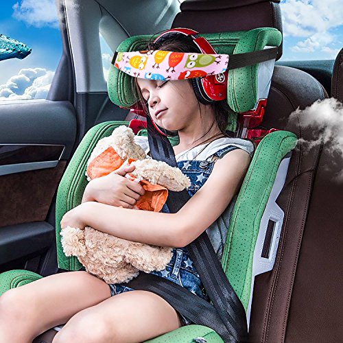 3 pcs soporte de cabeza para niños, Rymall Sujeta Cabezas Coche para Niños, Arnés Cinturón Ajustable de Seguridad Fijación Protección de Cabeza Posicionador de Asientos del Sueño